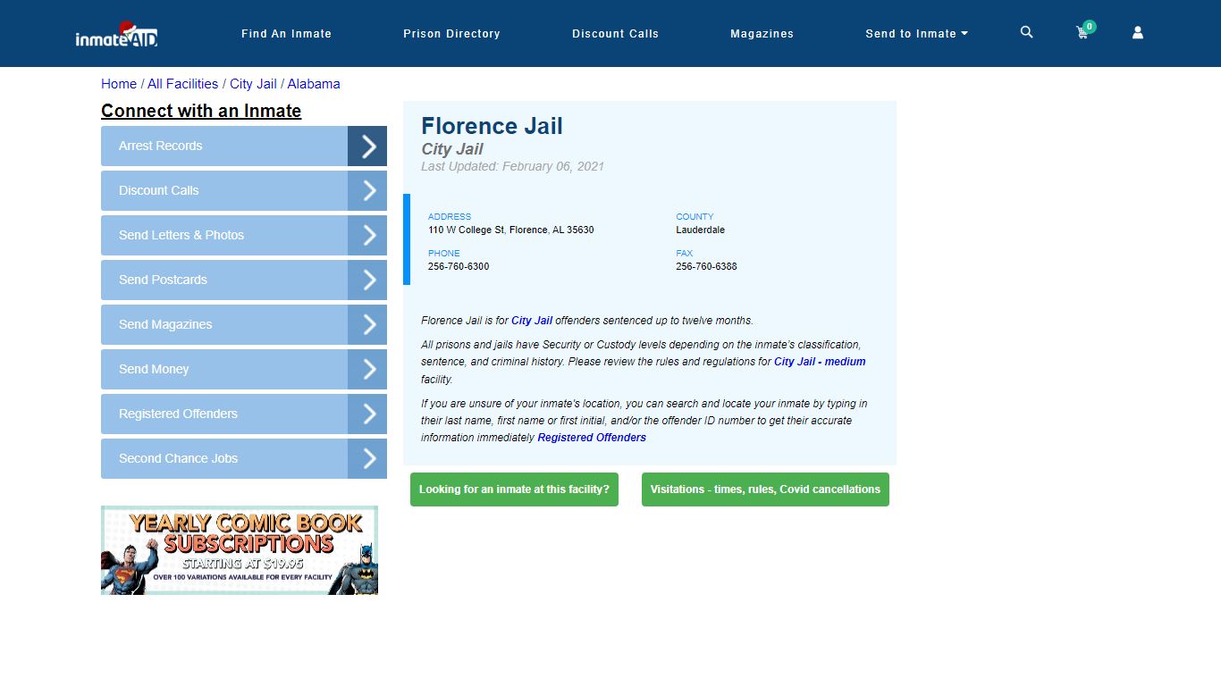 Florence Jail | Inmate Locator